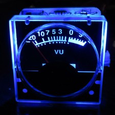 1pcs 12v Pannello Analogico VU Meter Misuratore di Livello Audio Retroilluminazione Blu Non Serve Driver