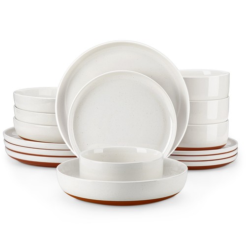 Set piatti gres bianco - piatti,