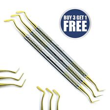 Strumenti di riempimento compositi in plastica piatta dentale punte rivestite in titanio set di 3