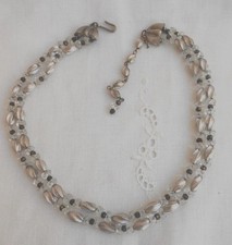 COLLANA 2 FILI TRIFARI SFERE