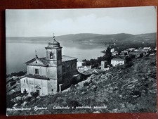 TREVIGNANO ROMANO - CATTEDRALE E PANORAMA LAGO BRACCIANO - VIAGGIATA 1955 - 6447