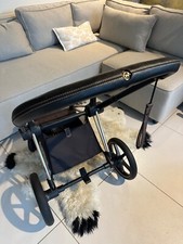 Cybex Priam passeggino in pelle copri manico a spinta con trapunta oro rosa