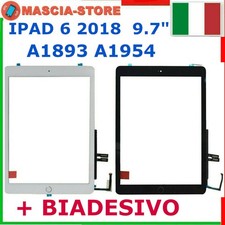TOUCH SCREEN APPLE IPAD 6 6A GEN. 9.7 2018 A1893 A1954 VETRO SCHERMO TASTO HOME