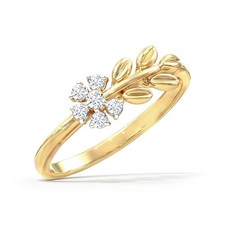 Anello fiore moissanite