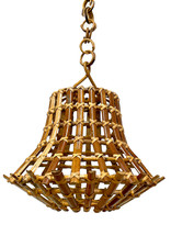 Lampada a sospensione boho lampada a sospensione bambù campana italia naturale intreccio bambù