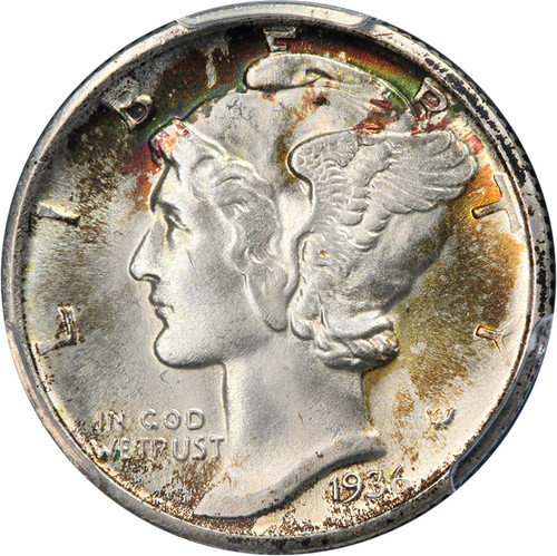 1936 mercury dime pcgs - mercury,