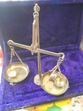 antica bilancia bilancino di precisione in ottone