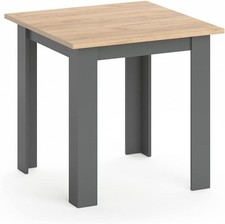 Tavolo da pranzo/soggiorno 80 x 80 cm  Quercia dorata/Antracite 4 Posti Fisso