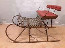 Vecchia  Grande Slitta Da Traino Con Cavallo