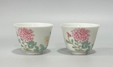 Coppia Tazza Porcellana Rosa