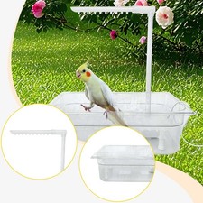 Doccia automatica per pappagalli, vasca per uccelli furetti cenerini