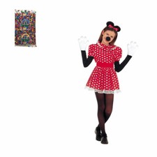 Widmann Costume Topina Vestito Carnevale Topolina Bambina Minnie con Coriandoli