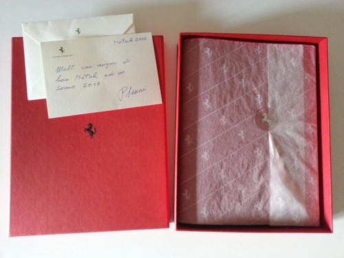 Ferrari 2013 diary red leather - ferrari,
