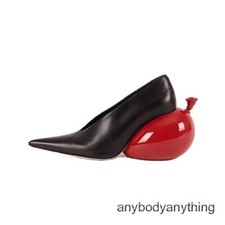 New Balloon Pointed Toe Slip on Women Dress Shoe Strange Heel Casual Women Pumps