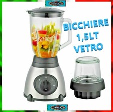 Frullatore 2 in 1 800W con Macinino – Bicchiere in Vetro 1,5L, Lame Inox