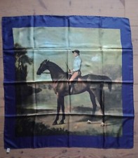 Foulard Manolo Borromeo. Vintage. Seta 100%. Fantino a cavallo.