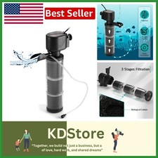 Filtro efficiente per acquario a 3 stadi per serbatoi da 120-170 galloni - portata 528 GPH