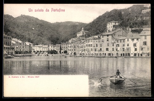 Cartolina portofino vista - portofino,, del