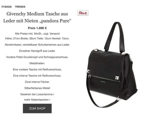 Borsa tracolla givenchy - a,