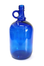 Bottiglia GALLONE 200 CL in vetro BLU COBALTO TRASPARENTE con TAPPO a vite