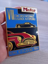 Badge auto d'epoca Placca Smaltata 1954 Concorso Eleganza No Targa Florio Alfa