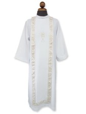 TUNICA PRIMA COMUNIONE CON SCAPOLARE STACCABILE RICAMATO MOD. T-029