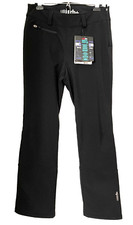 Pantaloni da sci donna nuovi con etichette RH+ZeroRh+ Softshell neri impermeabili traspiranti outdoor L