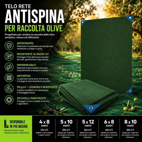 Telo rete per raccolta olive - rete,