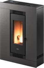 Cadel Stufa a Pellet Ventilata 8,5 kW 15 Kg WiFi Titanio 7023042 Luce Plus 9 T2