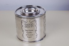 Contenitore porta zucchero Barattolo Silver Plated Cuban Sugar Accessori Vintage