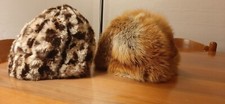 Cappelli vintage anni 50/60 in vera pelliccia Volpe e Leopardo 