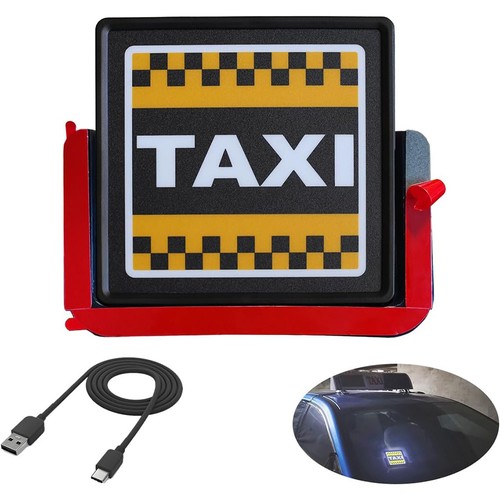 Rechargeable taxi sign sticker - taxi,