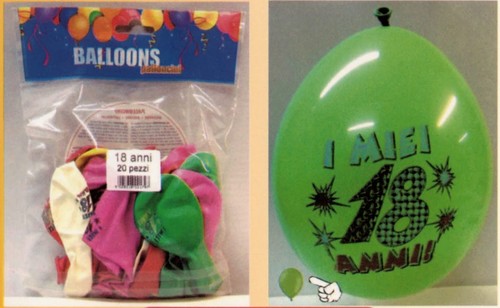 Palloncini anni multicolor - 18,