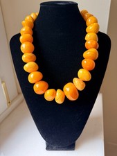 Collana ambra baltica naturale autentica butterscotch 165g 53cm chiusura dorata