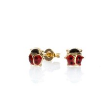 Orecchini bambina coccinella - orecchini,