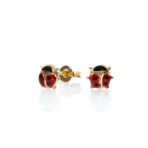 Orecchini bambina coccinella - orecchini,