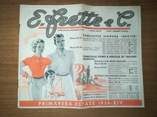 E. FRETTE & C. - CATALOGO ILLUSTRATO - PRIMAVERA ESTATE 1936