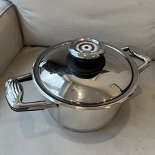 Stock-Pot Professionale Platino 4 qt Titanio Inox 24 Elementi T304S Pulito
