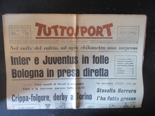 Tuttosport 1963 inter - tuttosport, 62