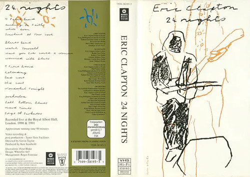 Vhs eric clapton nights - vhs,
