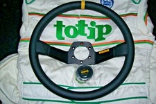 VOLANTE MOMO CALICE RALLY 2 RAZZE PELLE LISCIA LANCIA DELTA EVOLUZIONE HF 4WD 
