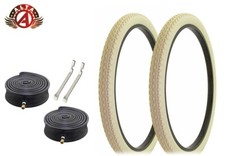 ALTA TIRES 26 x 2.125 Cream HF-133 W/ HEAVYDUTY TUBES & STEEL TIRE LEVERS