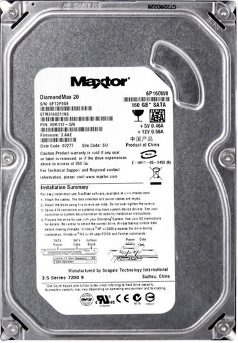Disco rigido maxtor - disco,