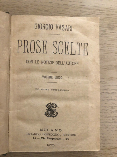 Giorgio vasari prose - giorgio,