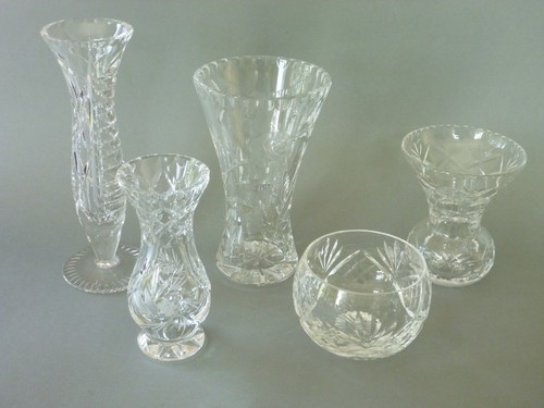 Lotto vaso cristallo 5 - lotto,