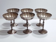 Coppe Champagne Gelato 6 Pz. Calici vintage Servizio di bicchieri in gold plated