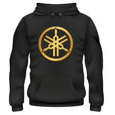 FELPA REPLICA CON CAPPUCCIO YAMAHA BIG LOGO BIKER MOTO RACING