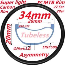 Cerchio MTB Carbonio UD Opaco