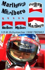 1/5 Decals per Casco Michael Schumacher 1998 F1 Helmet  TBD963