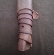 VERA PELLE DI AVANCORPO DI TORO CONCIA MISTA CALZATURA PELLETTERIA COLLARI LARP 